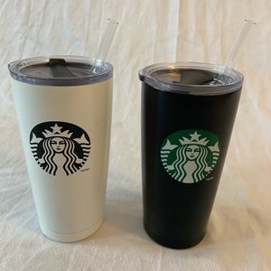 Starbucks Stainless Steel thermal straw cup set 2